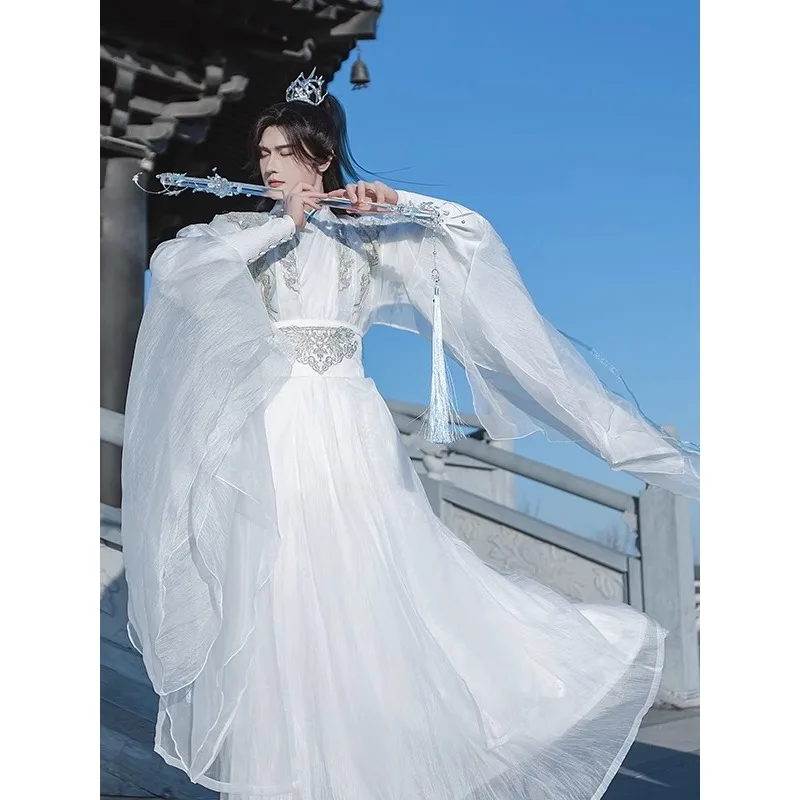 

Traditional Ancient Knight Hanfu Men Han Dynasty Swordsman Hanfu Robe Ethnic Cosplay Dance Costume Tang Suit Oriental Robe