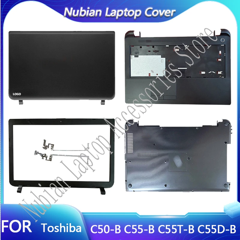 laptop lcd tampa traseira para toshiba moldura frontal palmrest caixa inferior preto a b c d c50 b c55 b c55t b c55d b novo 01