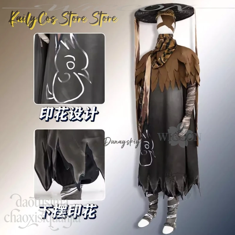 سنكلير بلاك مونستر كوسبلاي شركة ليمبوس زي أنيمي لعبة كاكي كيب طويل الأنماط الصينية فستان قبعة الباروكات متجر KailyCos