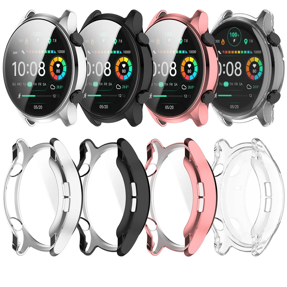 ฝาครอบเคสและอุปกรณ์ป้องกันหน้าจอกระจกนิรภัยสำหรับ Haylou RT3อุปกรณ์ป้องกันแบบบาง TPU คุณภาพสูงสำหรับ Haylou Solar Plus