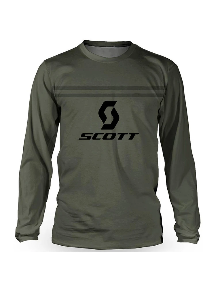 AliExpress FOXSASA Motocross downhill jersey, cycling breathable, fast drying, casual sports, round neck long shirt MTB mountain bike T-shirt