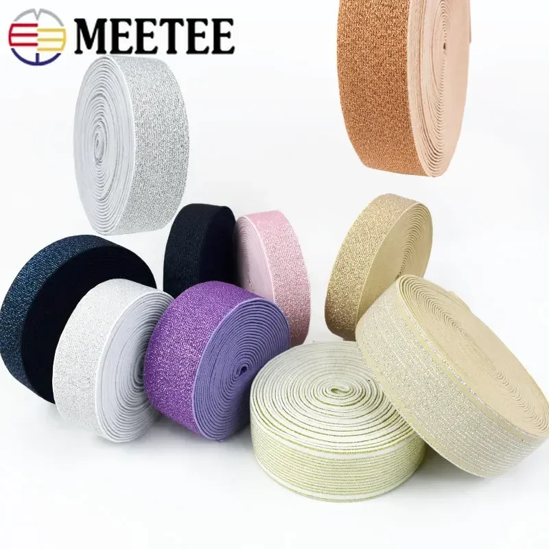 3/5/10 metri 25-50mm fascia elastica in Nylon di seta cintura in poliestere nastro di gomma cintura fai da te cinture per abiti accessori per cucire