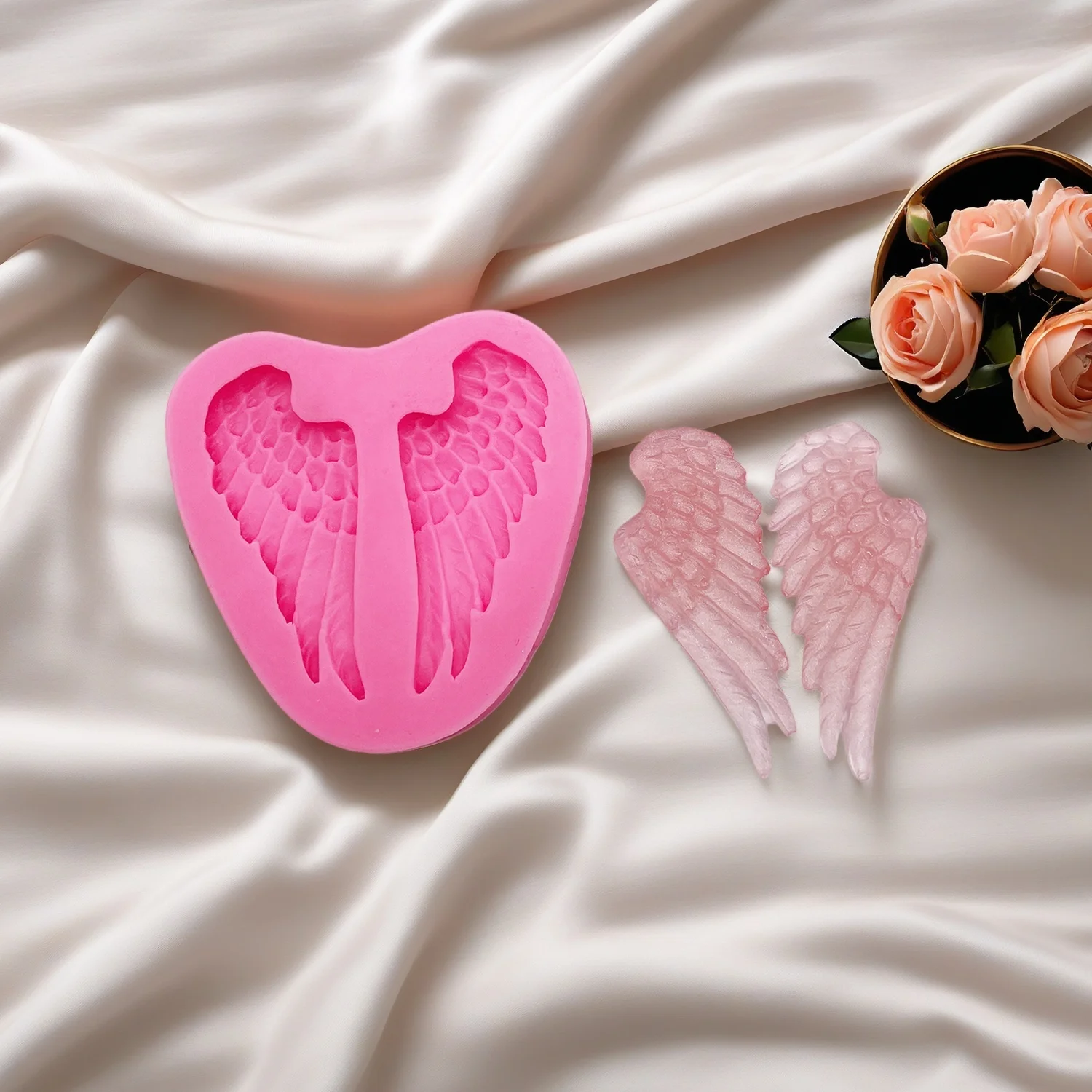 Wing Silicone Molds DIY Handmade Feather Mold Cakes Dessert Gummy Candy Cupcakes