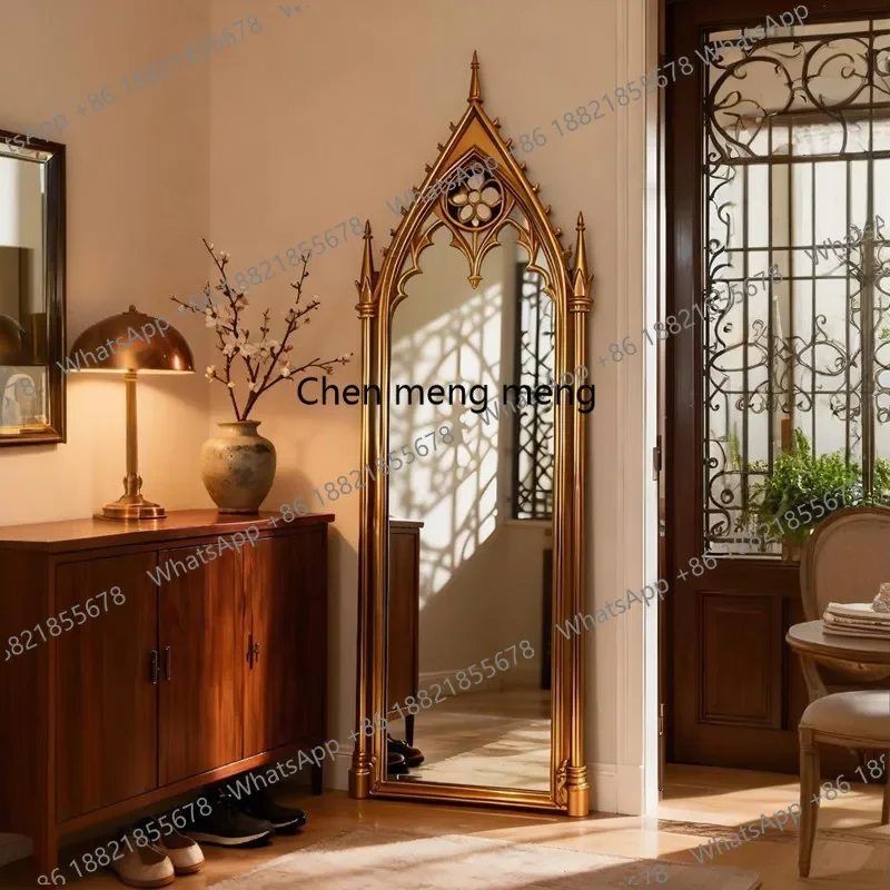 A139Eris magic mirror medieval full-body floor mirror French retro European full-length mirror