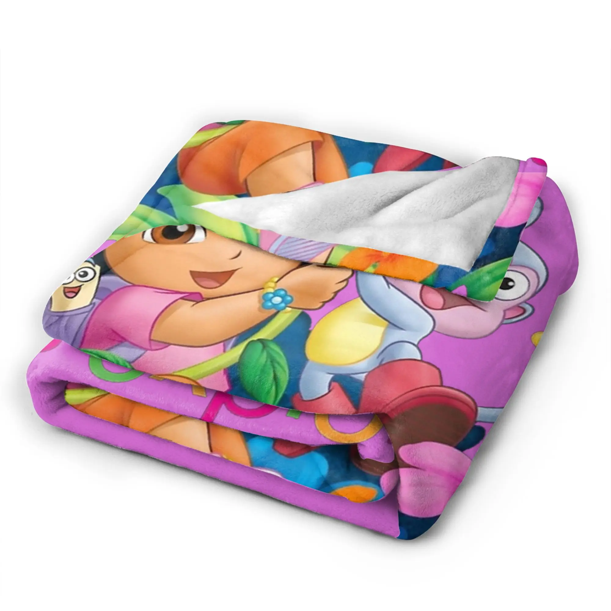 د-دورس فاموس اكسبلورر! دورا وأحذية بطانية صوف مضحكة قابلة للتنفس لتزيين نسيج صالة الفراش، #5