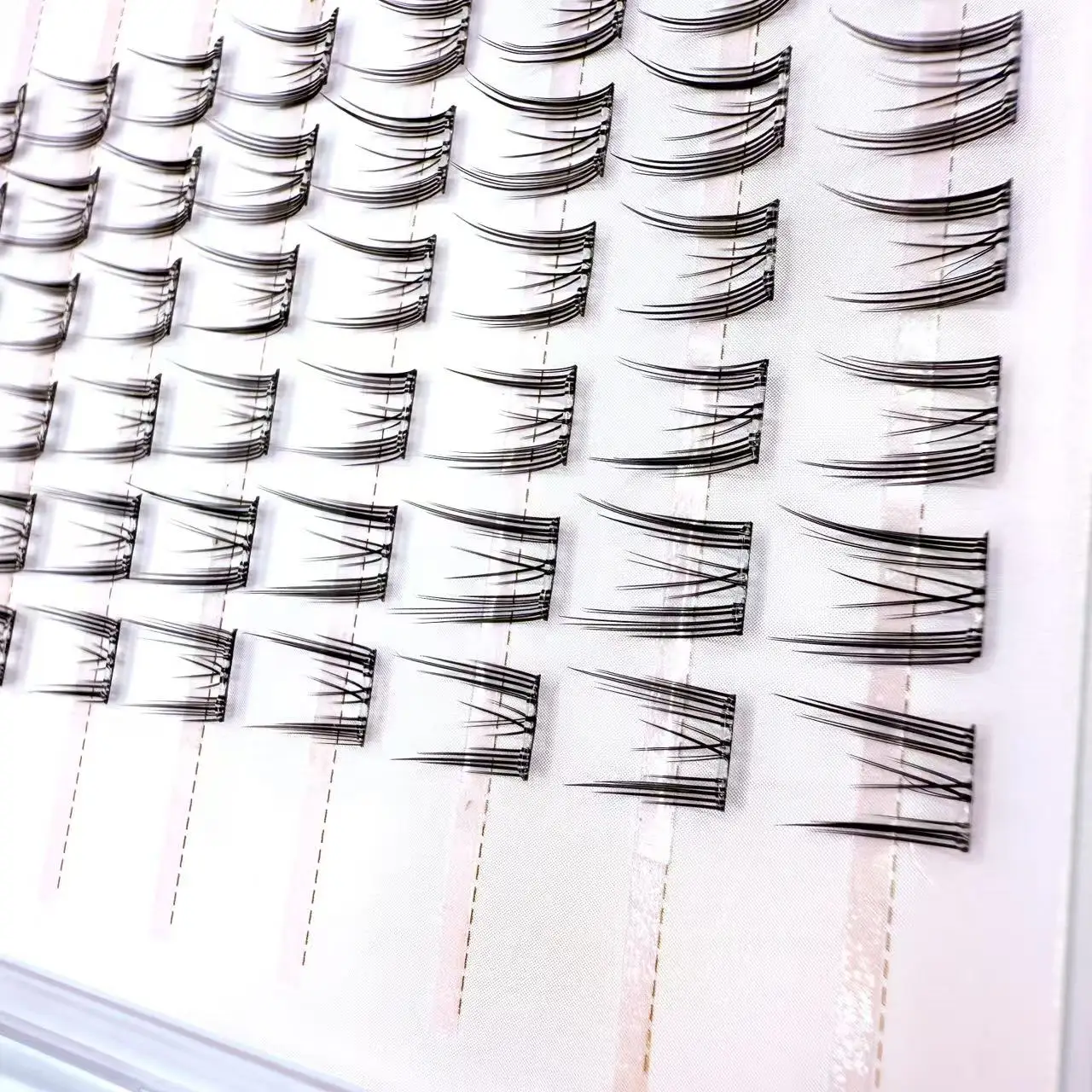 Venda quente de cílios postiços sem cola fáceis de aplicar para iniciantes