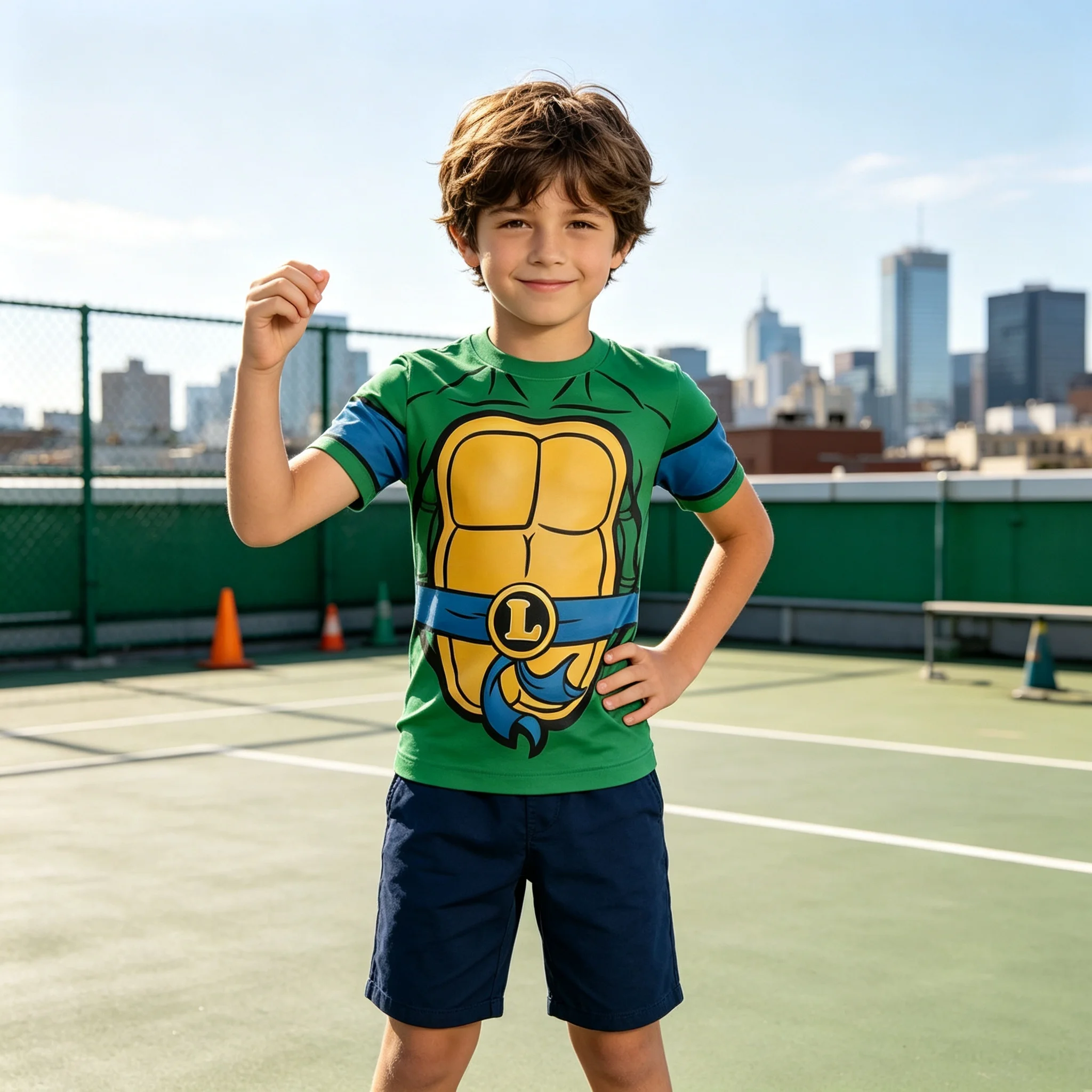 Retro Classic Ninja Turtle Graphic Summer Short Sleeve T Shirt Gender Neutral Adult Kids Casual Anime Cosplay Clothing view 3