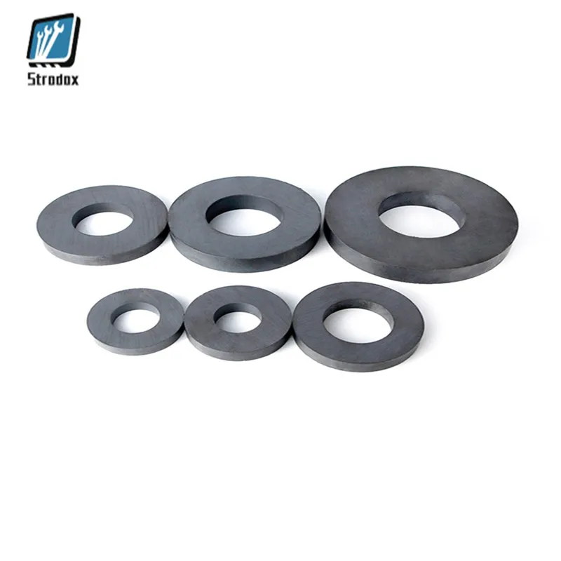 

50 Pcs Round Strong Black Ferrite Magnetic High Temperature Resistant Environmental Protection Small Magnet