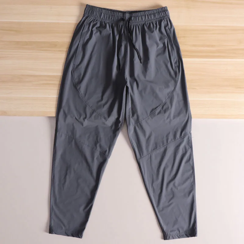 في الهواء الطلق وظيفية النسيج الرجال الصيف سراويل تقليدية كوي جاف تنفس مطاطا مستقيم الساق مريحة الجلد ودية