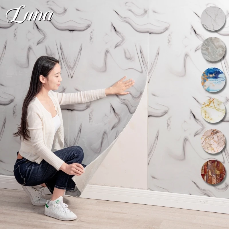 

Обои с имитацией плитки, наклейки на стену, самоклеящиеся обои, декор стен, водонепроницаемые пенопластовые мраморные кухонные обои для ванной комнаты