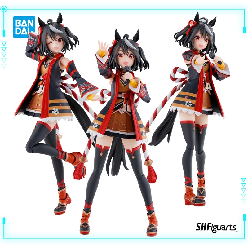 Bandai Original Genuine Anime Umamusume: Pretty Derby Kitasan Black S.H.Figuarts 14cm Collections Model Action Figures Toy Gift