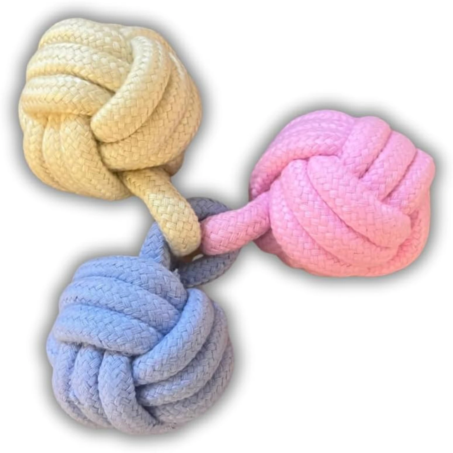 Colorful and Engaging Dental Rope Ball Toy for Playful Small/Medium Puppies - Keep Your Energetic Pup Happy and Entertained for 