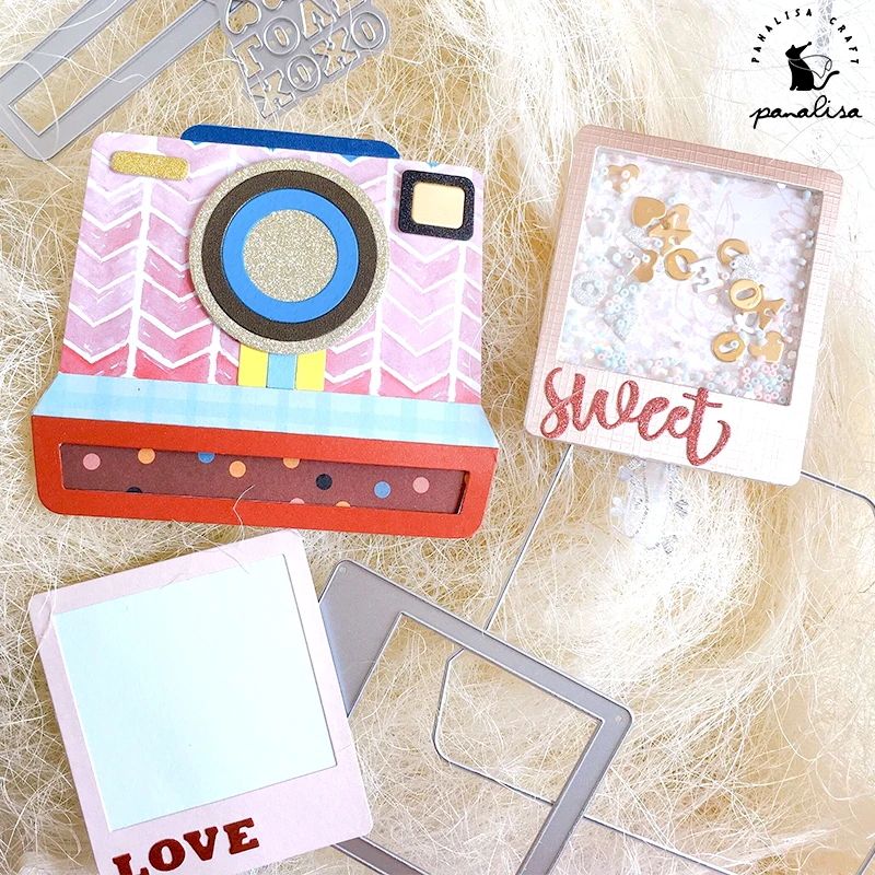 Panalisacraft Cute Camera Photo Frame Metal Cutting Dies Stencils DIY Scrapbooking/album Decorative Embossing DIY Paper Cards