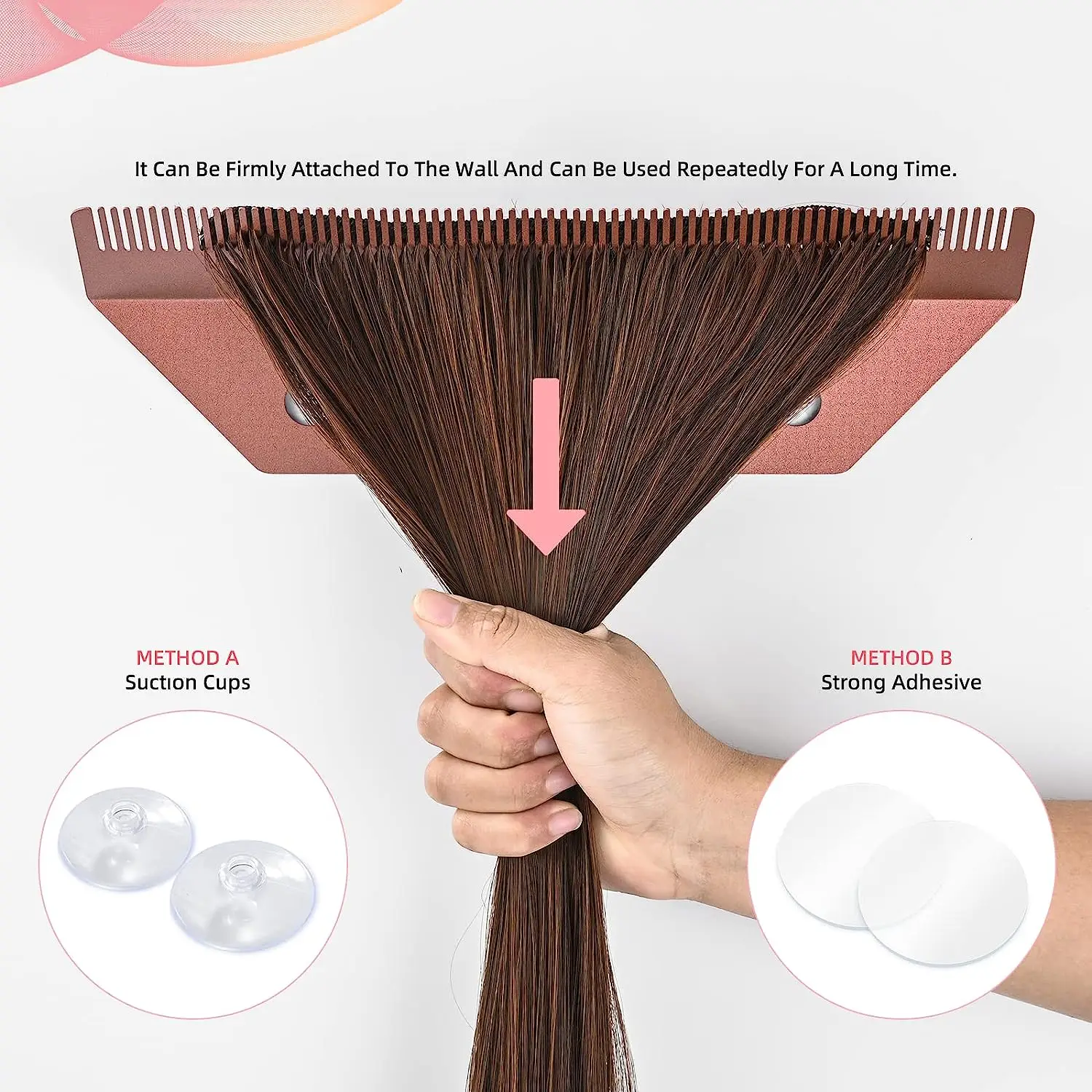 EHDIS Weaving Wigs Display Hair Extension Holder For Styling Washing Coloring Hair Weft Storage Hanger Metal Organizer Rack Tool