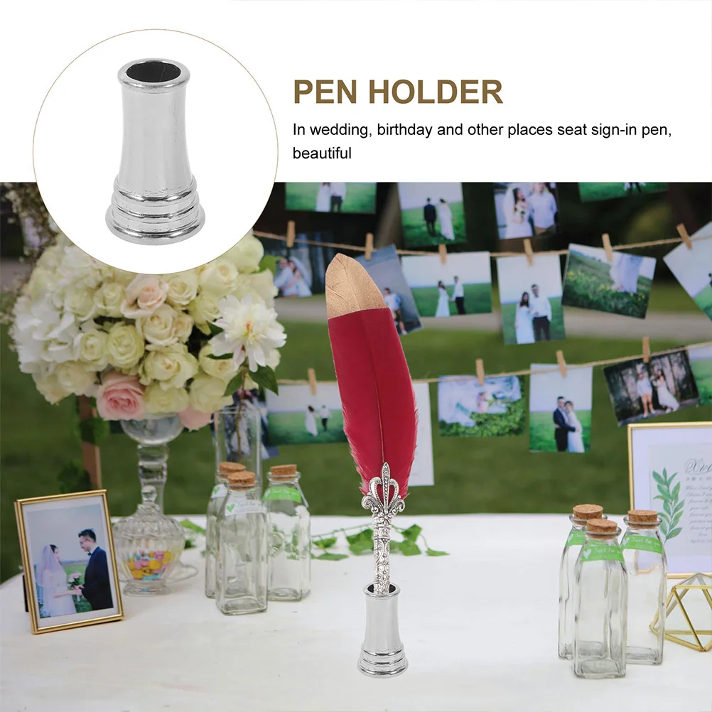 

4Pcs Desktop Single Copper Pen Holders Elegant Portable Pen Stands School Office Storage Quill-Pen Holder Pencil Holder