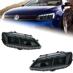 AKD Car Styling for Jetta mk6 Headlights 2011-2019 RS5 Design LED Headlight Projector Lens Dynamic Signal DRL Auto Accessories