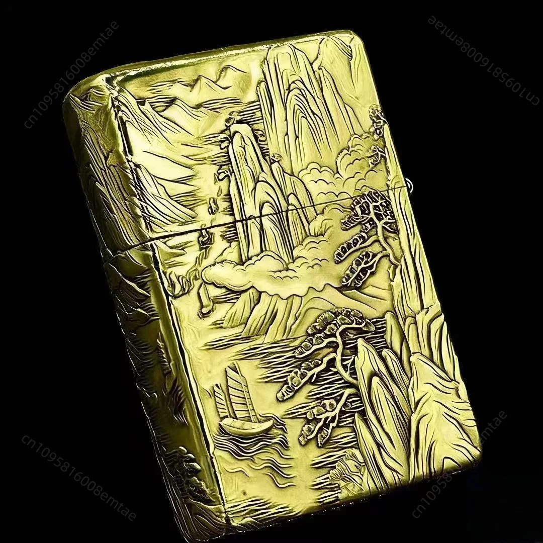 Realistic carving craft three-dimensional fuel lighter, 5-sided relief lighter, lighter collection, cigarette accessories