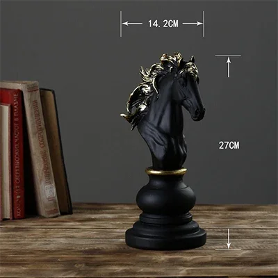 Resin Chess Figurines International Chess Set Black White Pieces Home Office Desk Decor Art Sculpture Gift for Game Lovers view 4