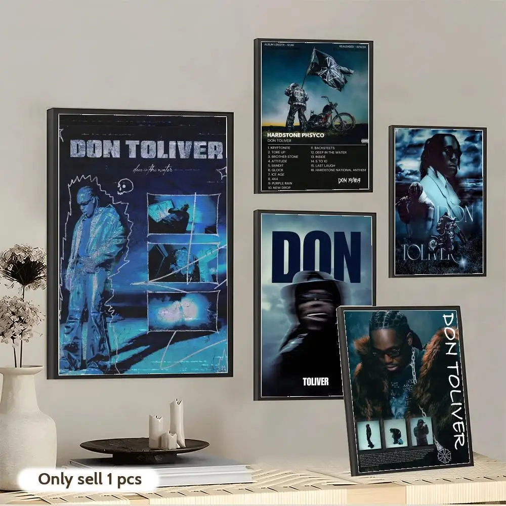 D-Don Toliver Rapper Painting Calligraphy Cotton Canvas Wall Art Poster - Aesthetic Painting for Living Room Bedroom Home Decor
