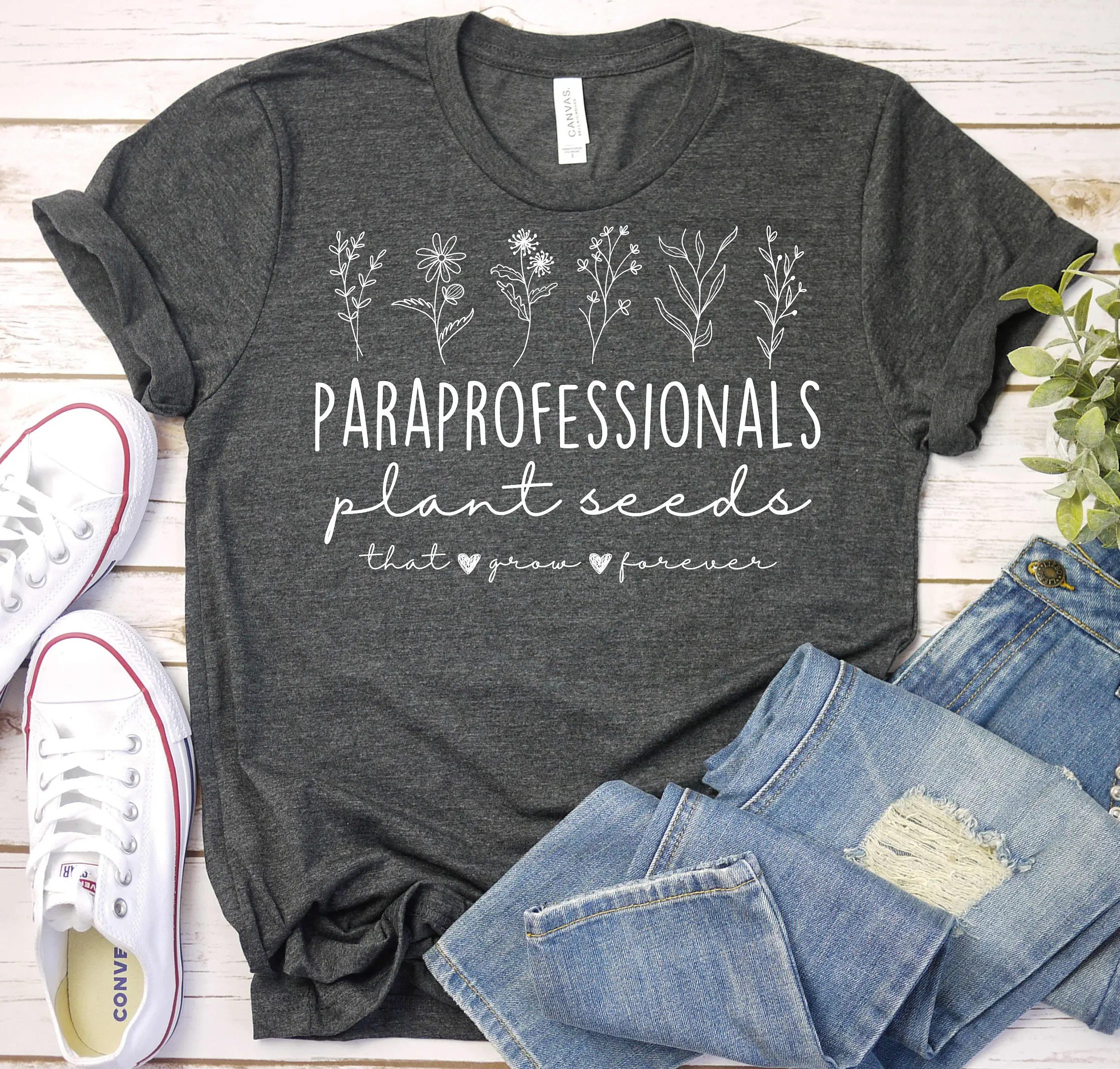 Paraprofessional T Shirt Special Education Teacher Para Aide Assistant Paraeducator Volunteer