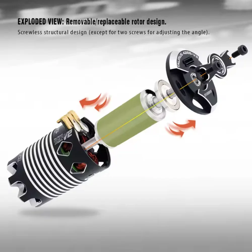 Nuevo Motor sin escobillas con sensor 4274 4268 V2 eje de 5mm para 1/8 RC coche eléctrico Monster on Road RC modelo accesorios de coche ROCKET-RC