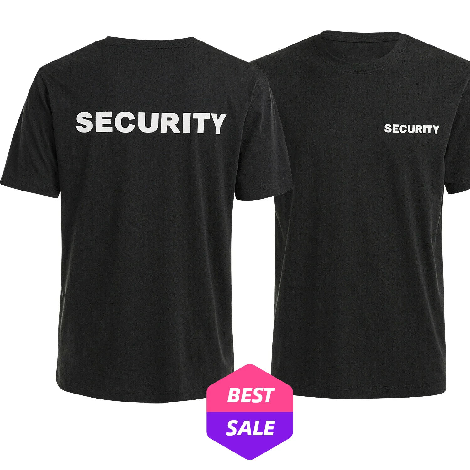 SECURITY T-Shirt Double Sided Printing Cotton O-Neck Short Sleeve Unisex T Shirt New Size S-3XL