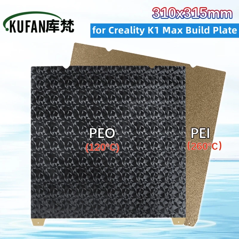 For Creality K1 Max Build Plate 310*315mm Printing Platform Board PEI bed Build Only for Creality K1 MAX Build plate