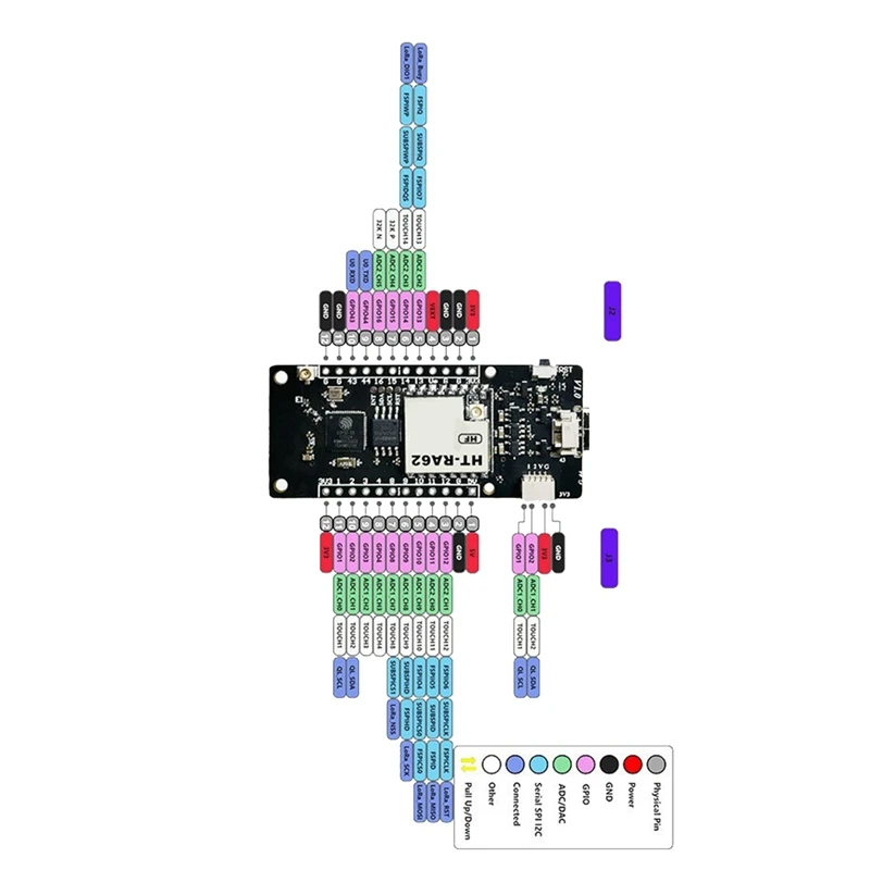 New 1.9Inch TFT Color Screen ESP32-R8 Module SX1262 Chip Lorawan Protocol Bluetooth Wifi