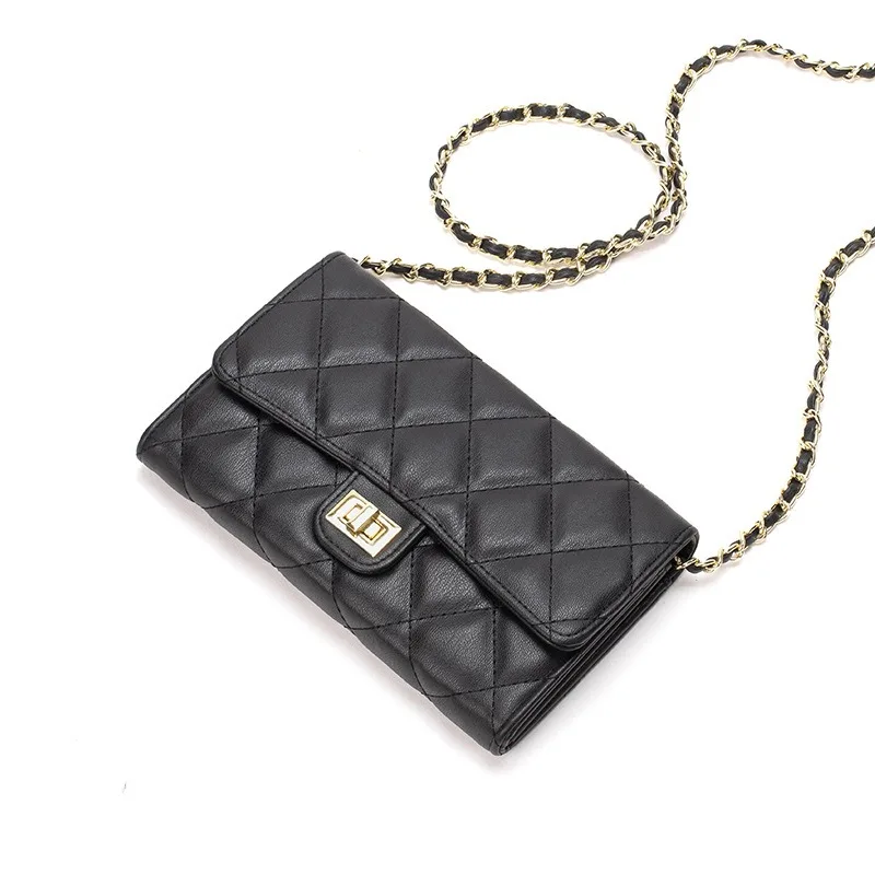 2024 New Fashion Diamond Lattice Chain Bag Small Fragrant Wind Niche Bag Senior Sense of Hundred Ladies Crossbody Bag