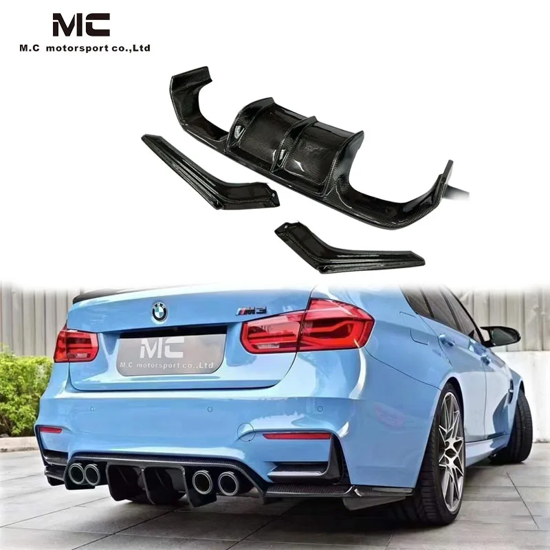 Discount V Type Auto Rear Bumper Diffuser Spoiler For F80 M3 F82 F83 M4 Car Styling Body Kit