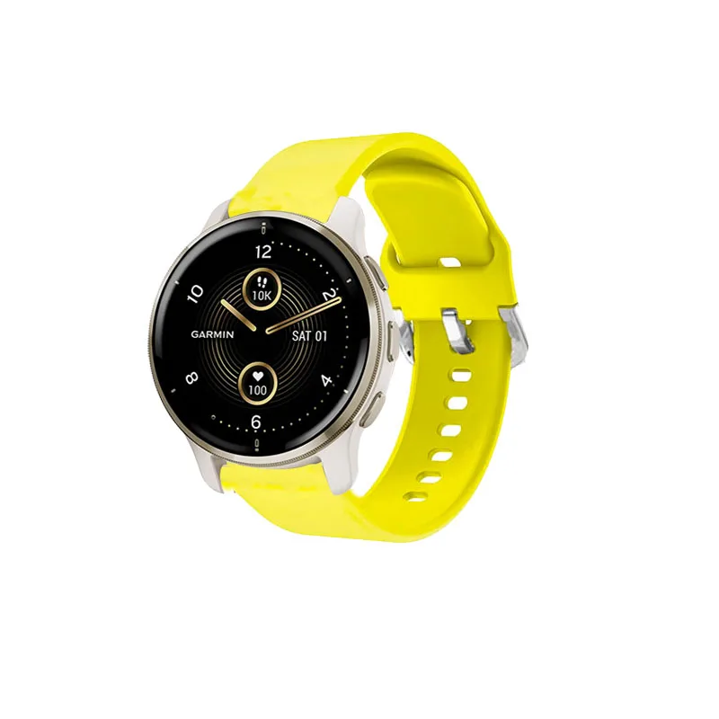 20mm banda de silicone para garmin venu 2 plus 2 mais 43mm/vivove esporte/vivoactive 3 3t forerunner 245m pulseira acessórios smartwatch