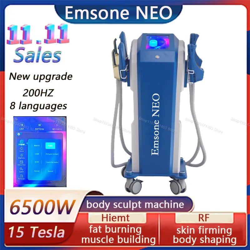 Professional EMS body Sculpt Machine EMSone Neo RF 200hz 6500W HIEMT RF Sculpting Electromagnetic Slimming Muscle Stimulation