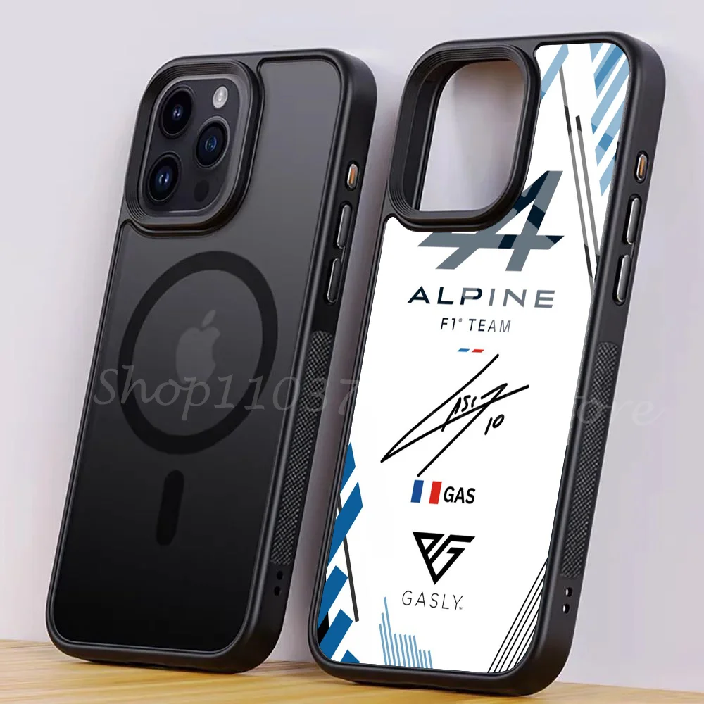 

Pierre Gasly Alpine F1 Team Phone Case For IPhone 15 14 13 Pro Max 11 Mini Alex Mirror For Magsafe Wireless Charging Cover