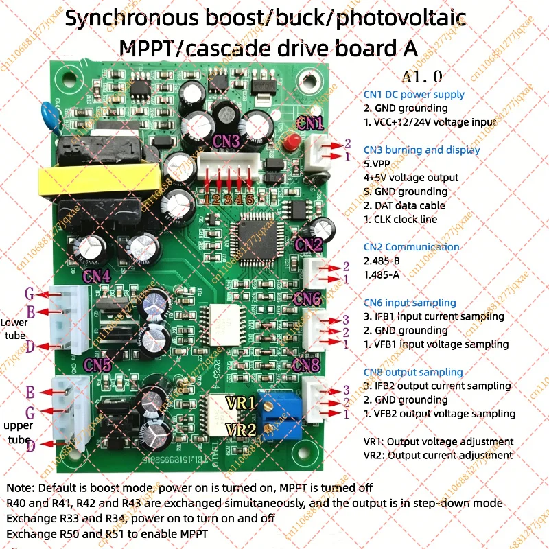MPPT Synchronous Buck-Boost IGBT Driver Board, High Power CV CC Stabilized Output Power Control Module