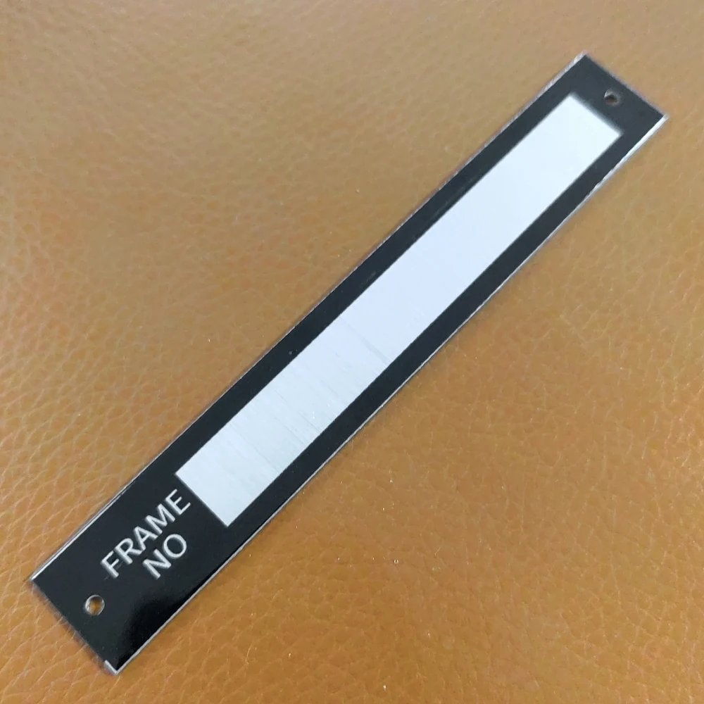 100 X 15MM High Quality Aluminium Frame NO Chassic Vin Serial Number Plate ID Tag Vehicle Date Identification