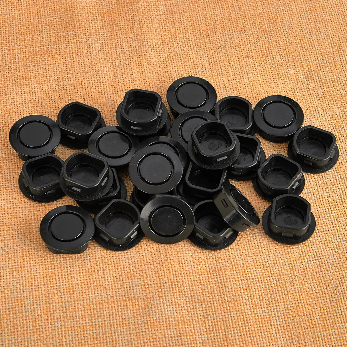 25pcs Black Car Rear Bumper Sensor Radar Hole Plugs Cover Decorative ABS fit for Cars Trucks SUV
