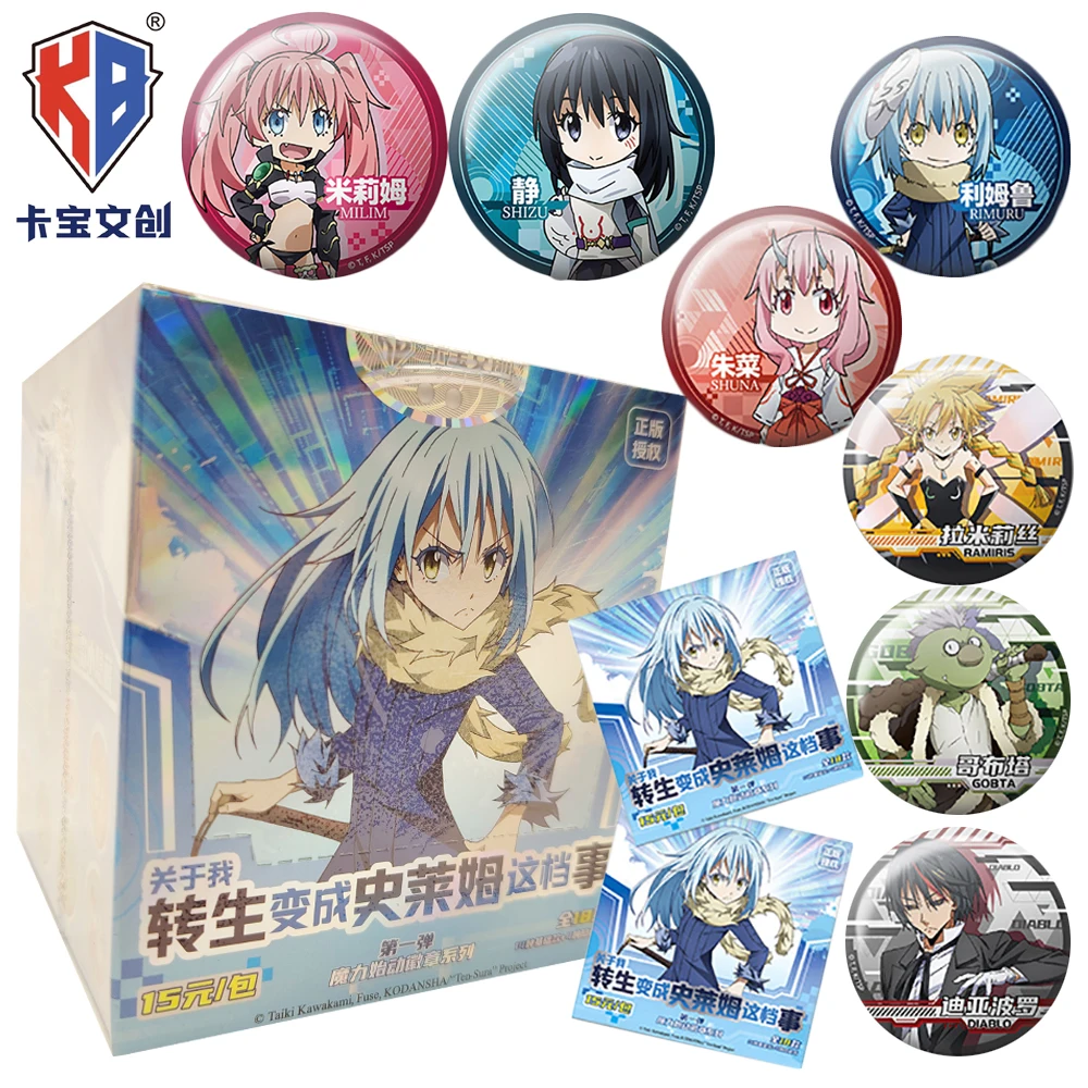 

Original KABAO That Time I Got Reincarnated As A Slime Anime Pendant Cartoon Character Round Badges Backpack Brooches Gifts