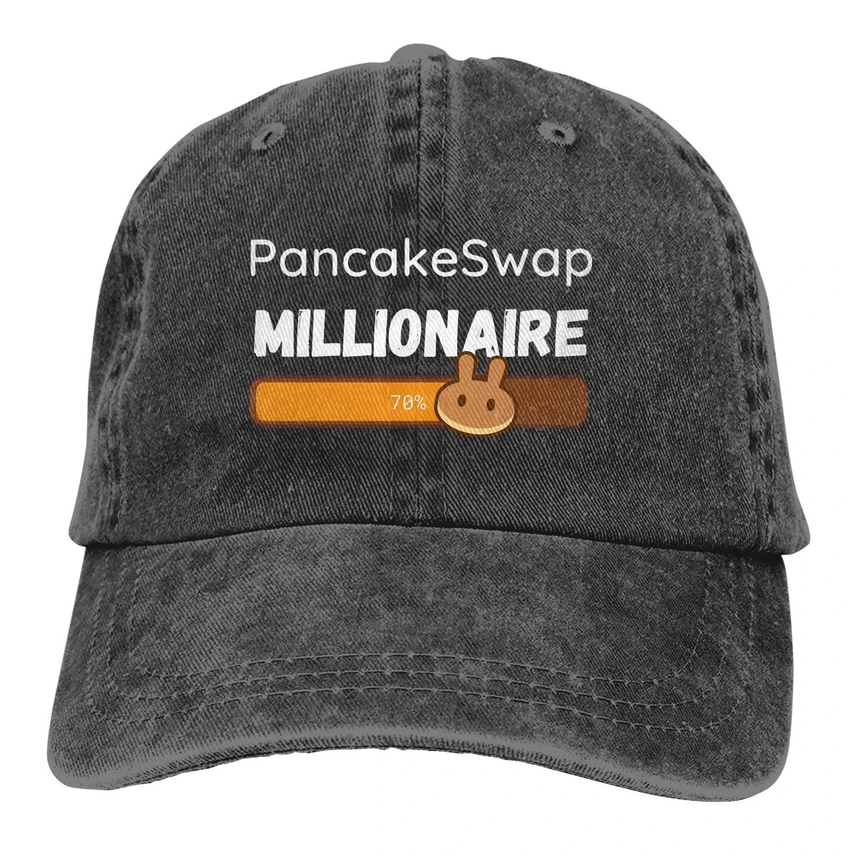 Washed Men's Baseball Cap Millionaire Trucker Snapback Caps Dad Hat PancakeSwap Cake Crypto Miners Golf Hats