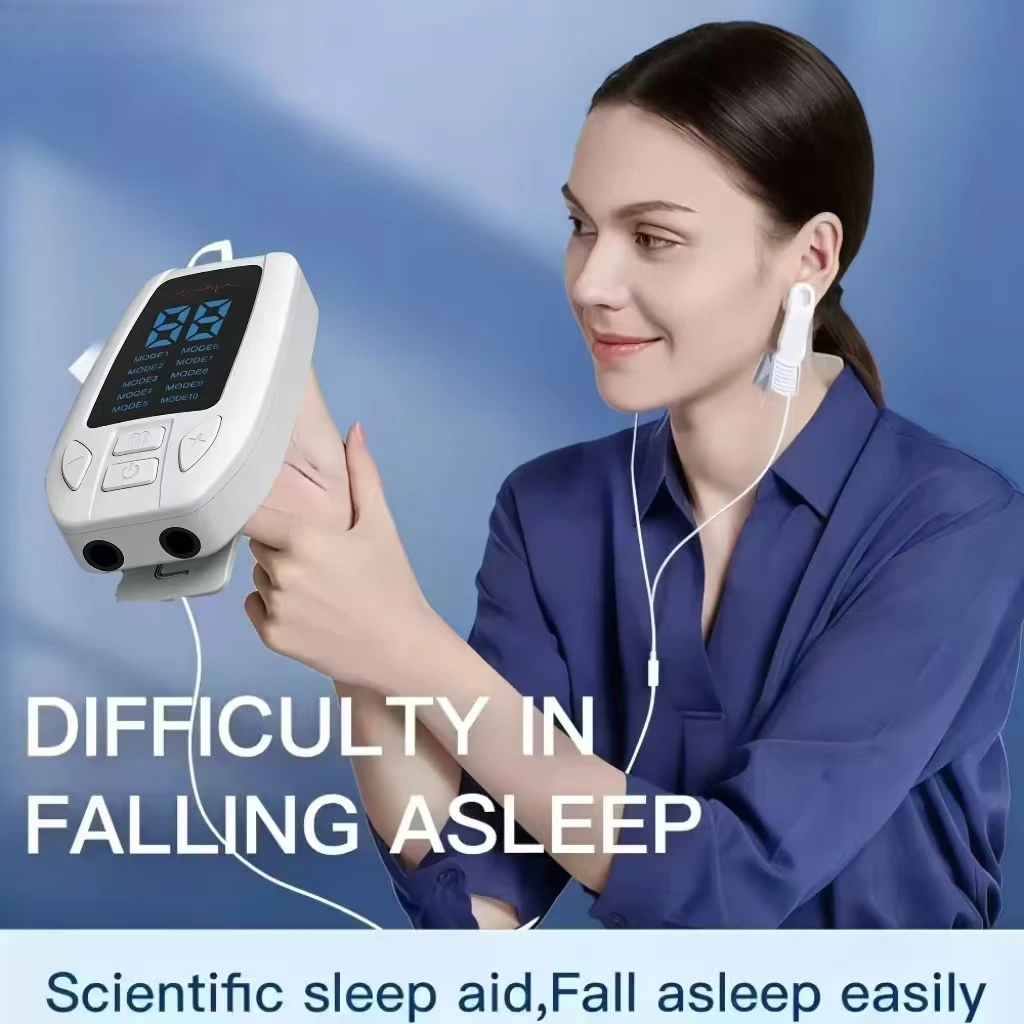 Advanced CES Microcurrent Vagus Nerve Stimulator, Sleep Aid Device for Stress Relief Insomnia Anxiety Depression Treatment