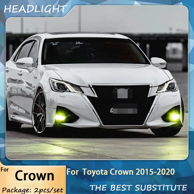 Auto Part LED Headlight Headlamp For Toyota Crown 2015-2020 14th Generation Upgrade Front Head Light Head Lamp