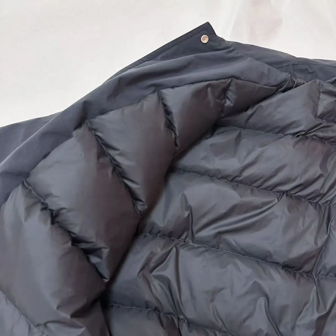 French Style Women Solid Goose Down Single Breasted Short Jacket Fashion Lady Lapel Long Sleeve Coat Outerwear 2026 Winter