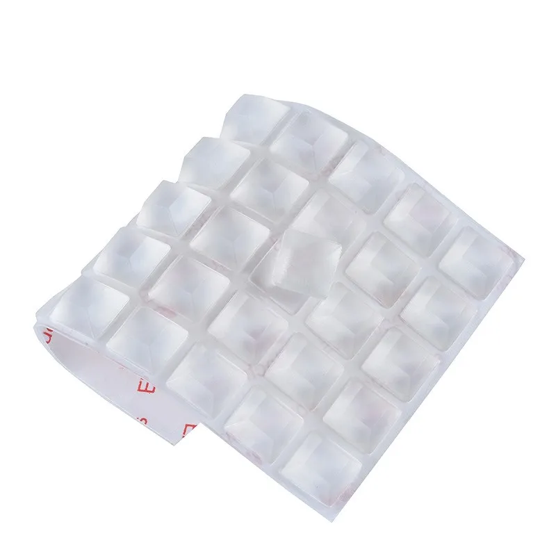 Paraurti per porta dell'armadio Cuscinetti trasparenti autoadesivi resistenti Fermaporta in silicone morbido Ammortizzatore muto Cuscino per mobili
