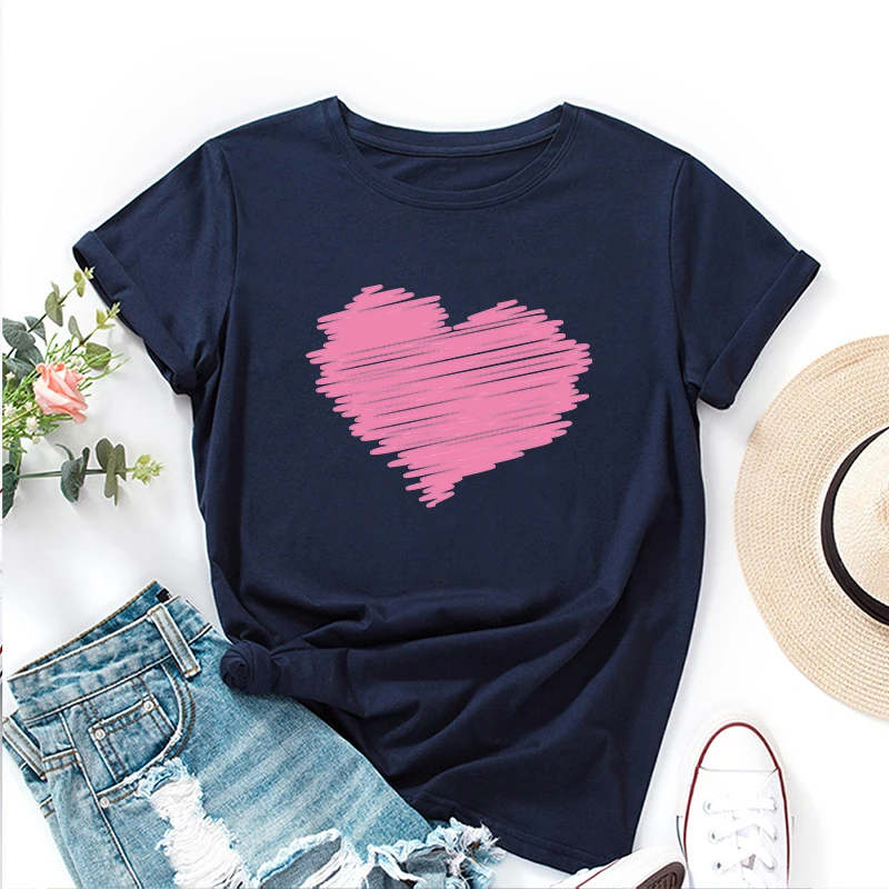 Hot Sales Summer Women's Cotton Loose T-shirt Short Sleeve Casual Comfortable Daily Fashion Outdoors Jogging High Quality Simple
