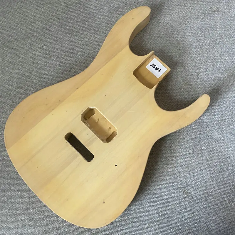 JB812 satu pickup Humbucker, 6 dawai ST bodi gitar listrik Basswood Solid jembatan Tremolo suku cadang dan DIY