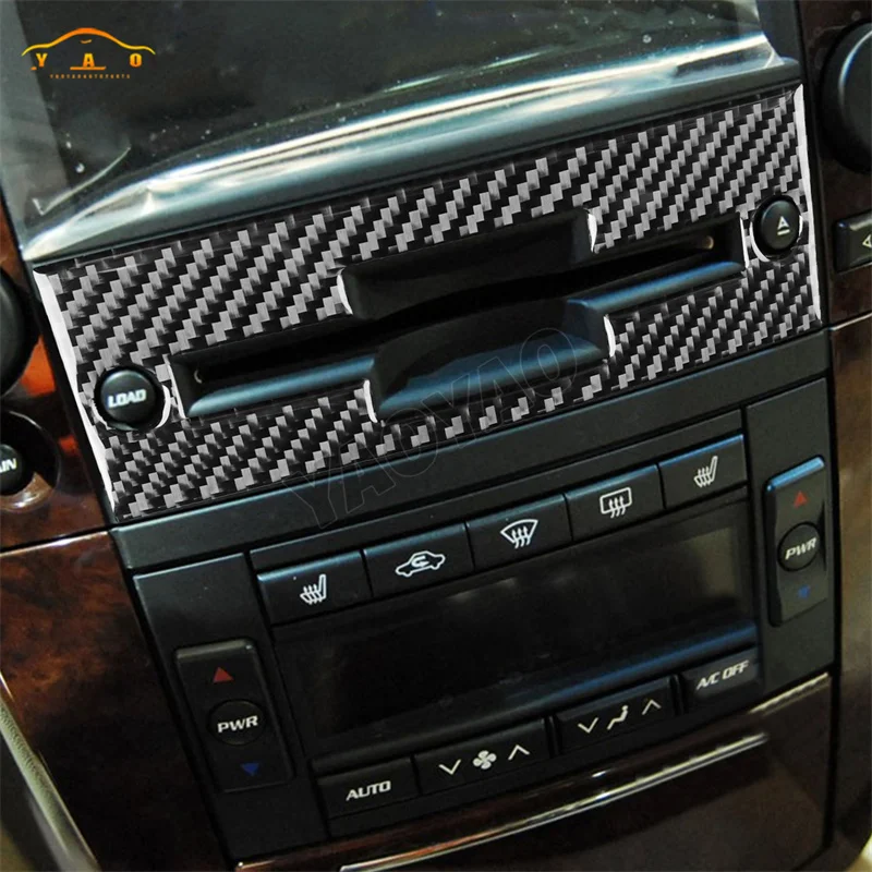 Carbon Fiber For Cadillac CTS 2003 2004 2005 2006 2007 Central CD Decorative Sticker Car Interior Accessories