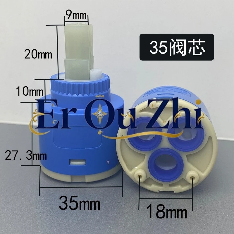 Hot and Cold Faucet Ceramic Valve Core 35/40 Vegetable Basin, Basin Hot Water Shower Mixed Water Valve Core Switch Repair