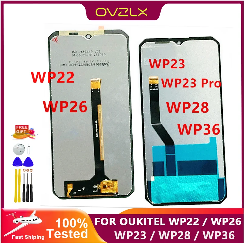 6.52 Inches For OUKITEL WP23 WP23 Pro WP28 WP36 WP38 FHD+LCD Display + Touch Screen Digitizer Assembly For oukitel wp22 wp26 LCD