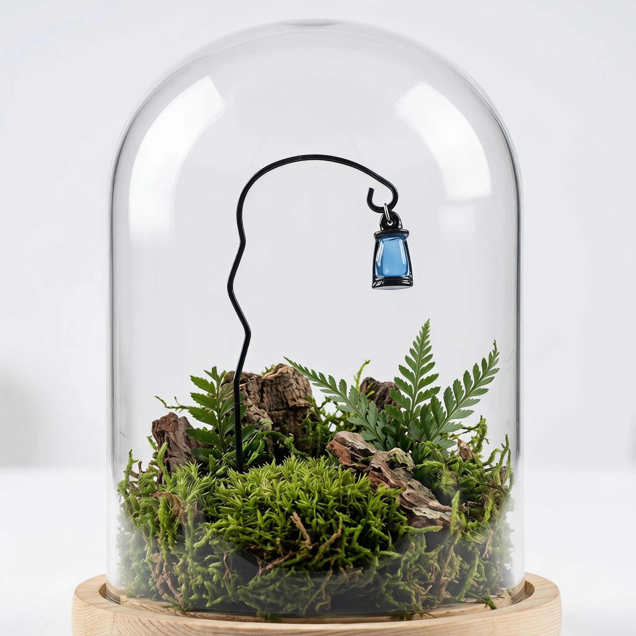 7Pcs Glowing Mini Lantern Decorative Flower Lamp Landscape Ornament for Indoor Outdoor Table Centerpiece Fairy Garden Lantern