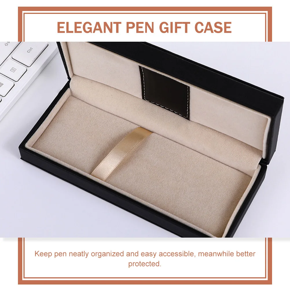 

PU Pen Gift Box Decorative Multi-Function Case Compact Elegant Pen Storage and Supply Organizer Gift Accessory