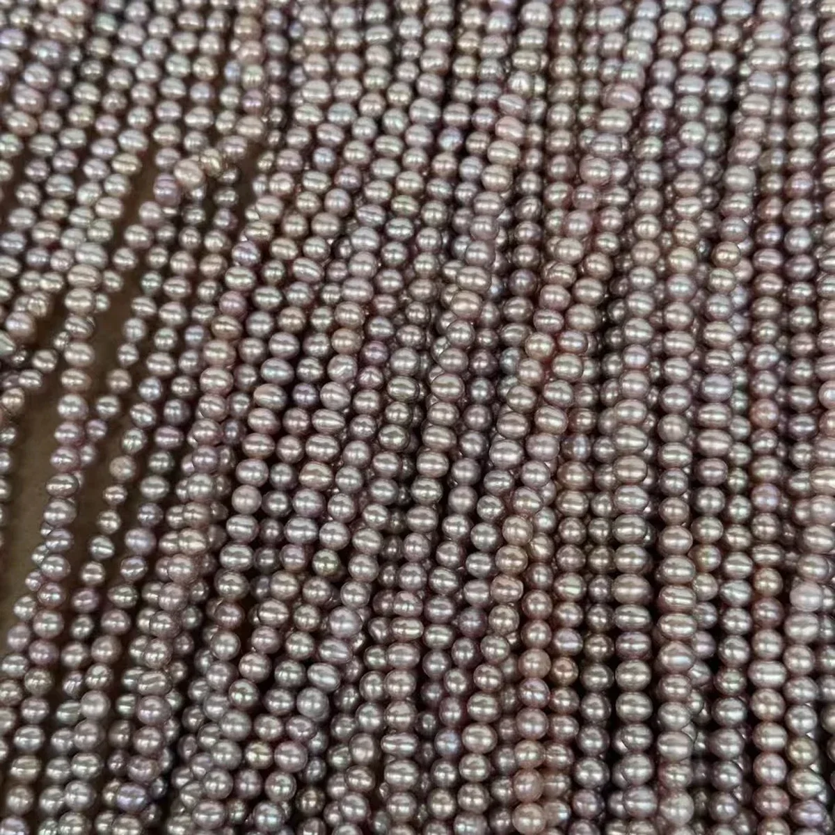 3-3.5mm AAAA Multiple Sizes Natural Freshwater Egg Round Purple Pearl Bead Women Jewelry Make DIY Necklace Bracelet Accessories